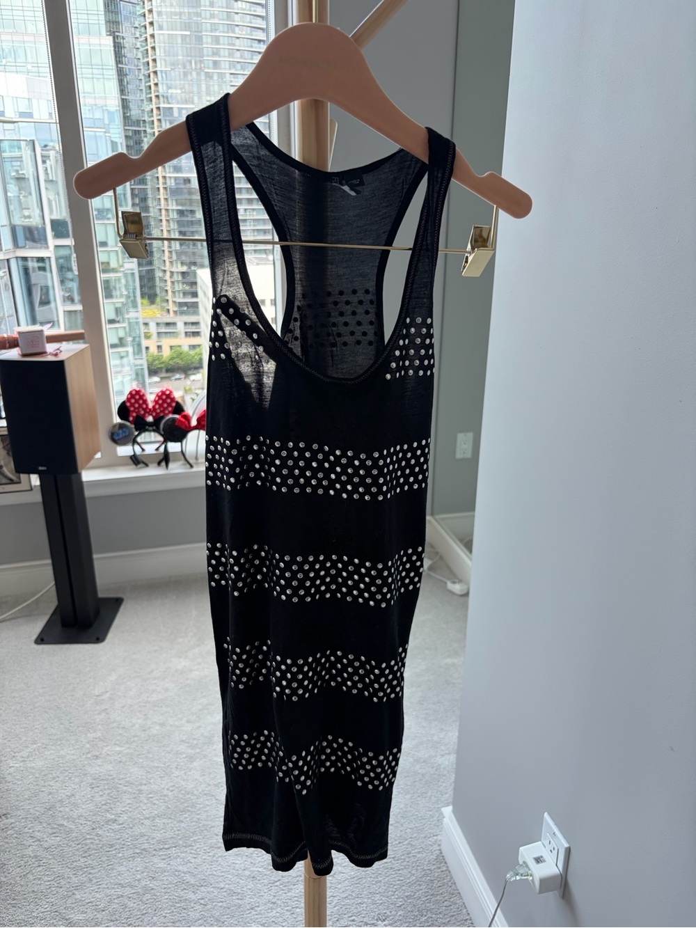 Black Top with silver studs detail
